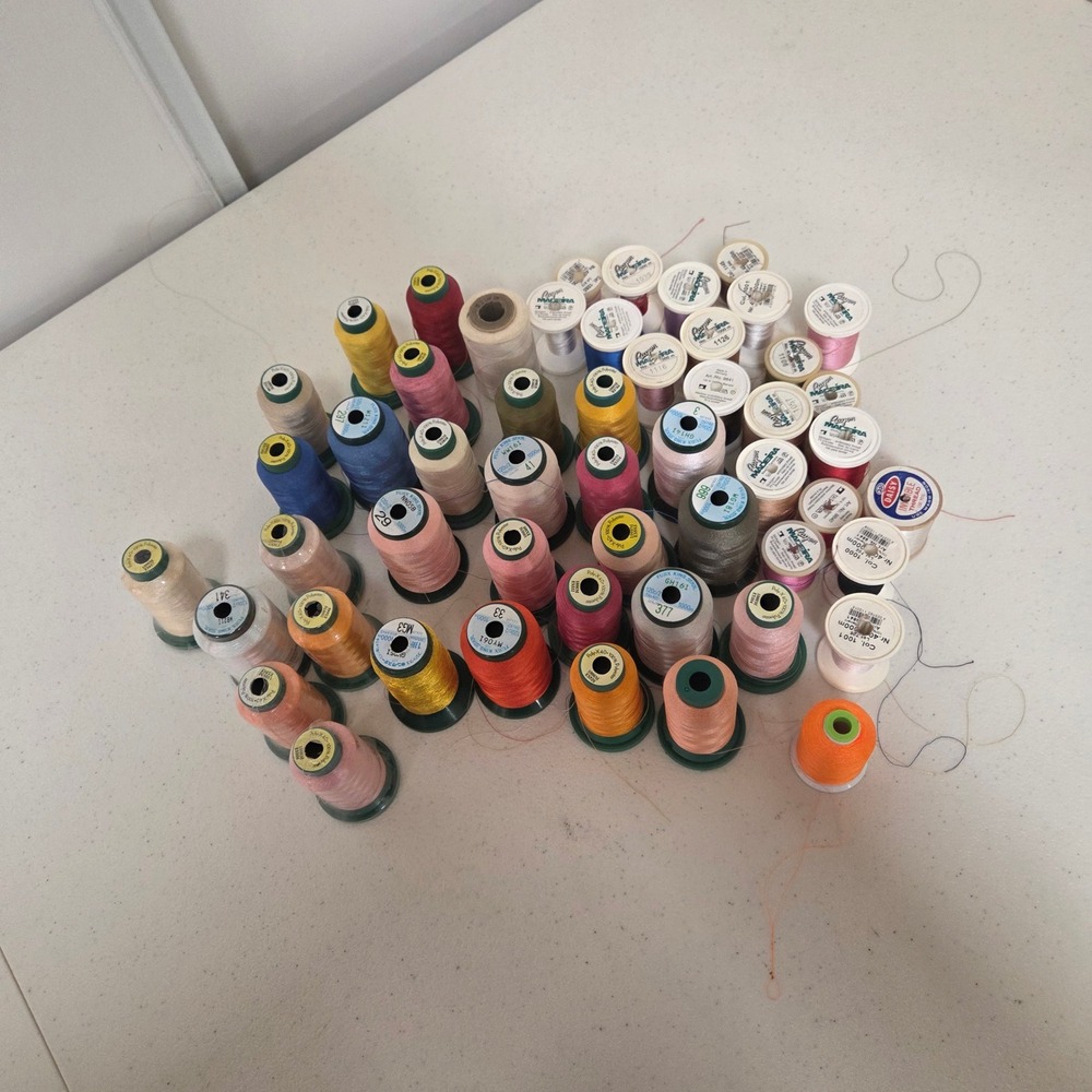 Madeira Fujix Poly-X Rayon Machine Embroidery Thread Lot Multicolor Spools